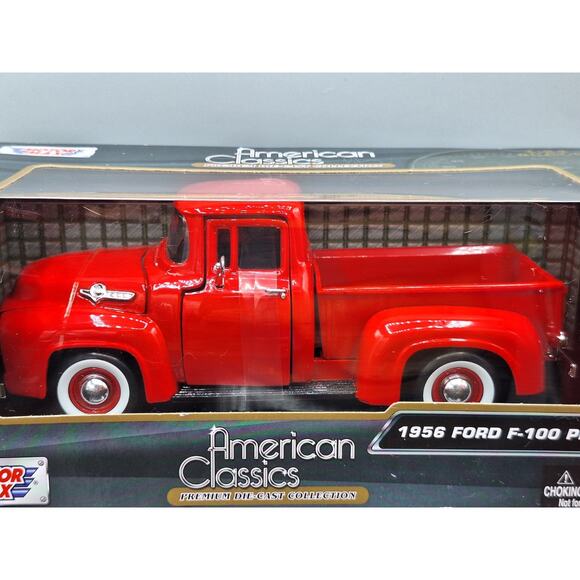 Motor Max 1:24 1956 Ford F-100 Pickup American Classics Premium Diecast Collect - Picture 4 of 10